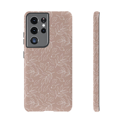 Falling Leaves in Vanilla Iced Latte Samsung Galaxy Case