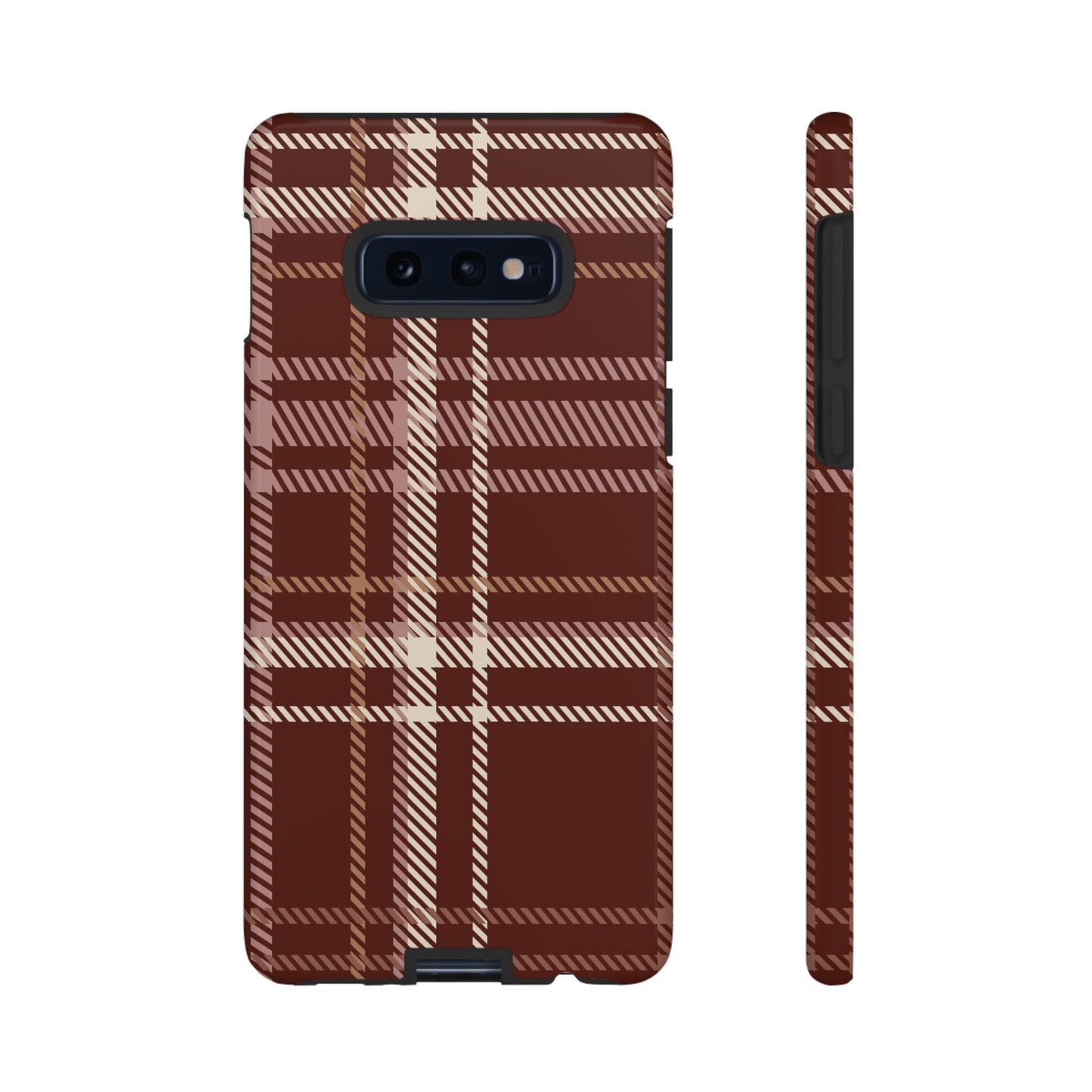 Plaid in Black Coffee Samsung Galaxy Case