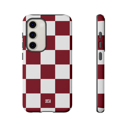 Checkers in Red Wine Samsung Galaxy Case