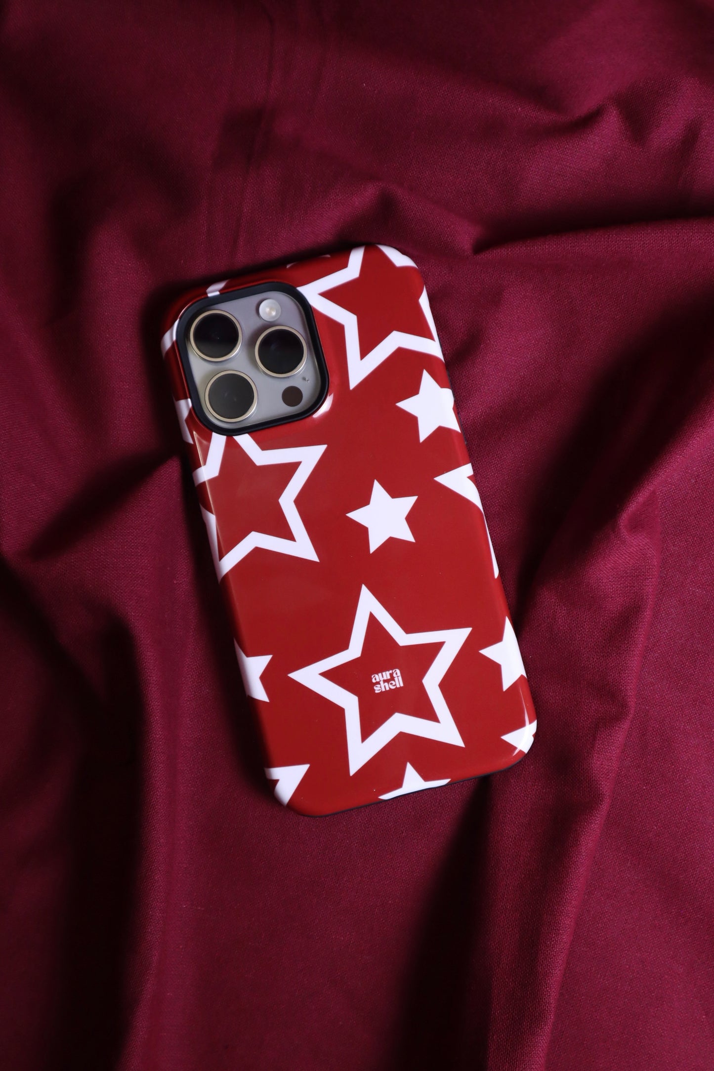 Stars in Red Wine iPhone Case - Aura Shell