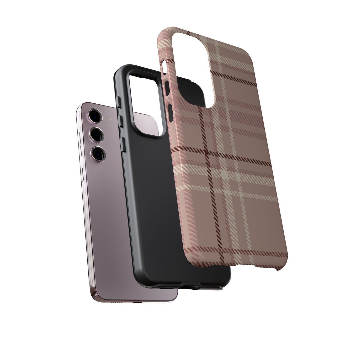 Plaid in Vanilla Iced Latte Samsung Galaxy Case