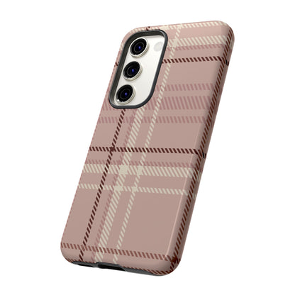 Plaid in Vanilla Iced Latte Samsung Galaxy Case