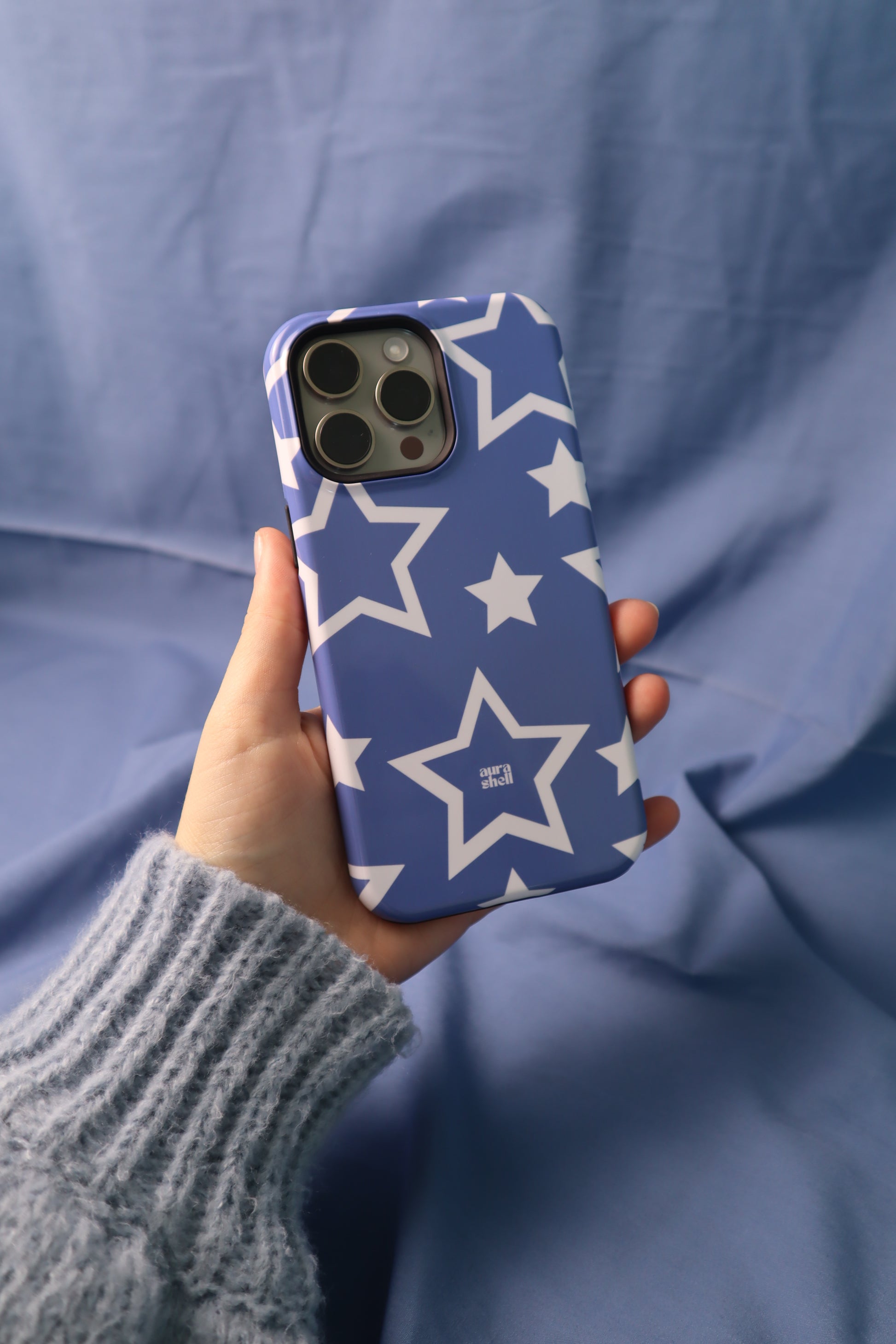 Stars in Denim iPhone Case - Aura Shell