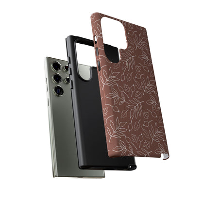 Falling Leaves in Hazelnut Mocha Samsung Galaxy Case