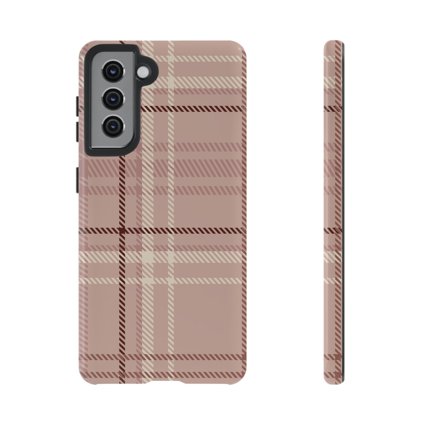 Plaid in Vanilla Iced Latte Samsung Galaxy Case