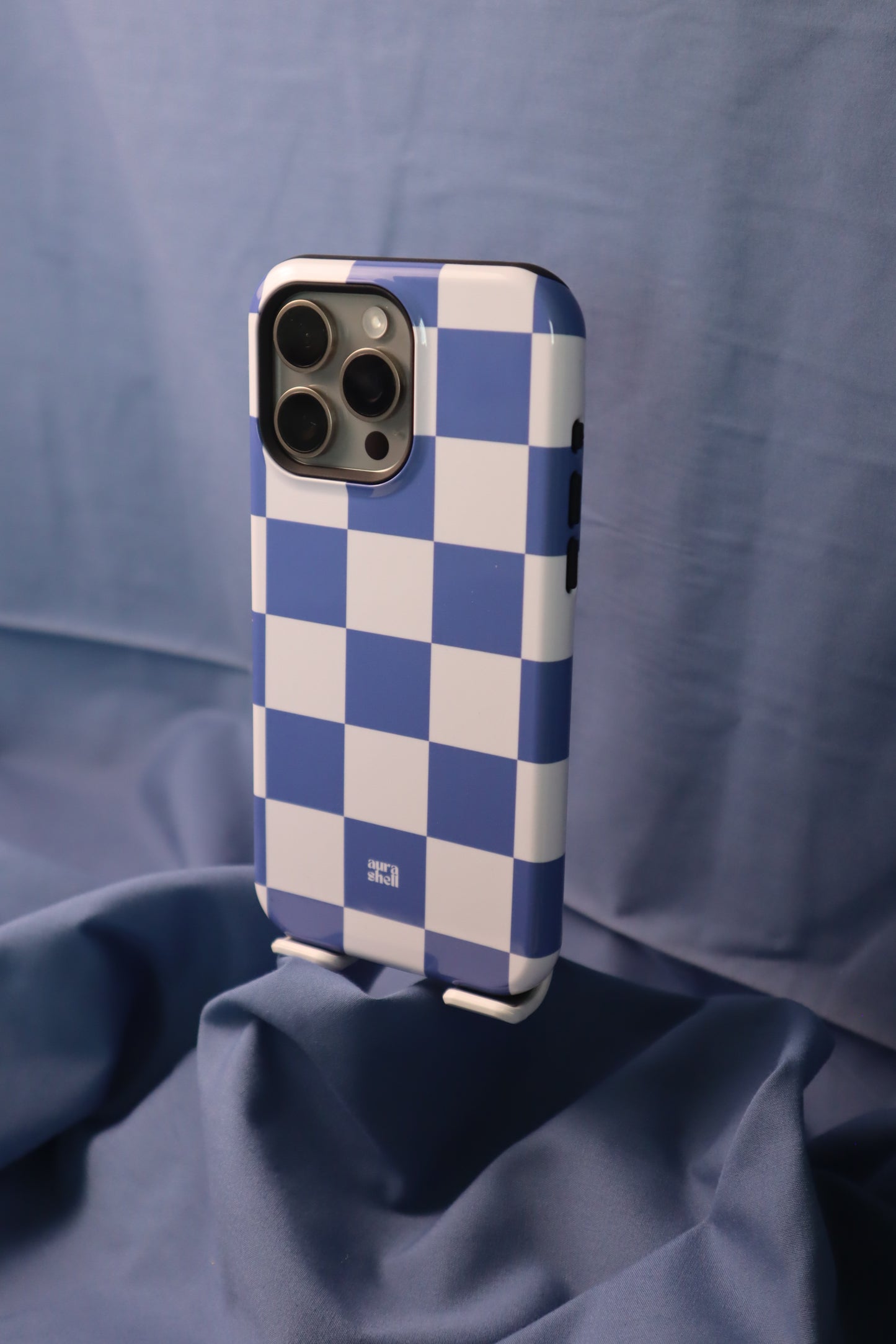 Checkers in Denim iPhone Case - Aura Shell