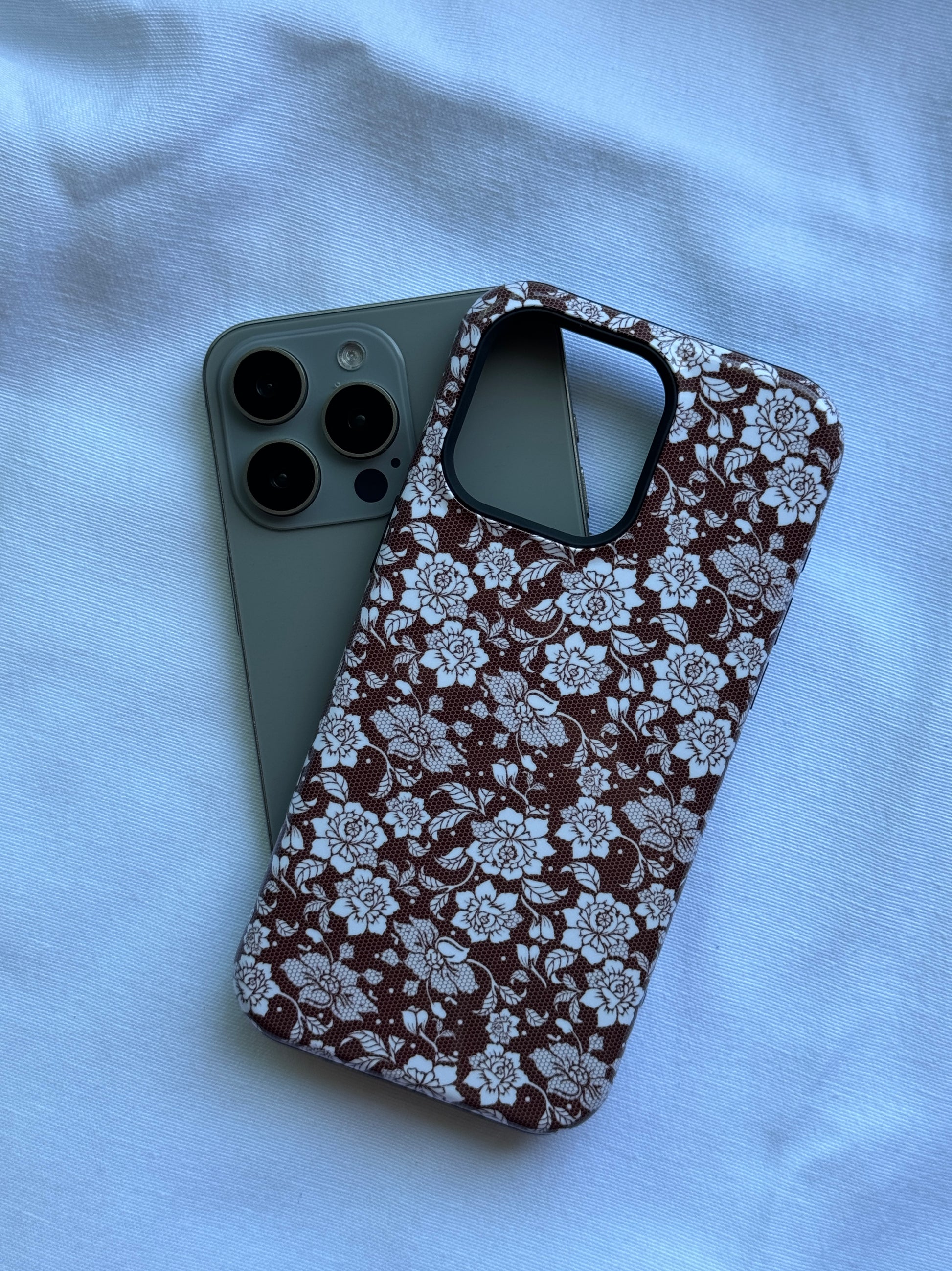 Lacey in Black Coffee iPhone Case - Aura Shell