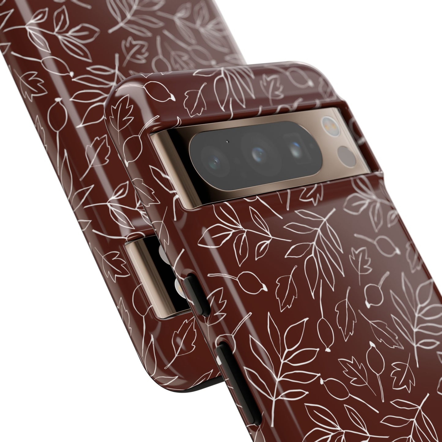 Falling Leaves in Black Coffee Google Pixel Case