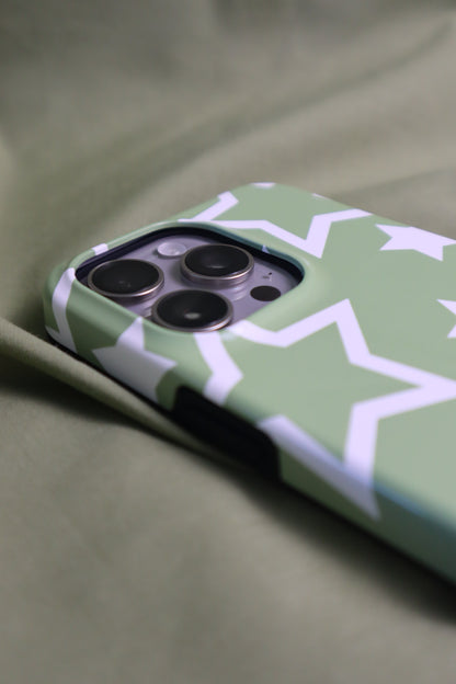 Stars in Matcha iPhone Case - Aura Shell