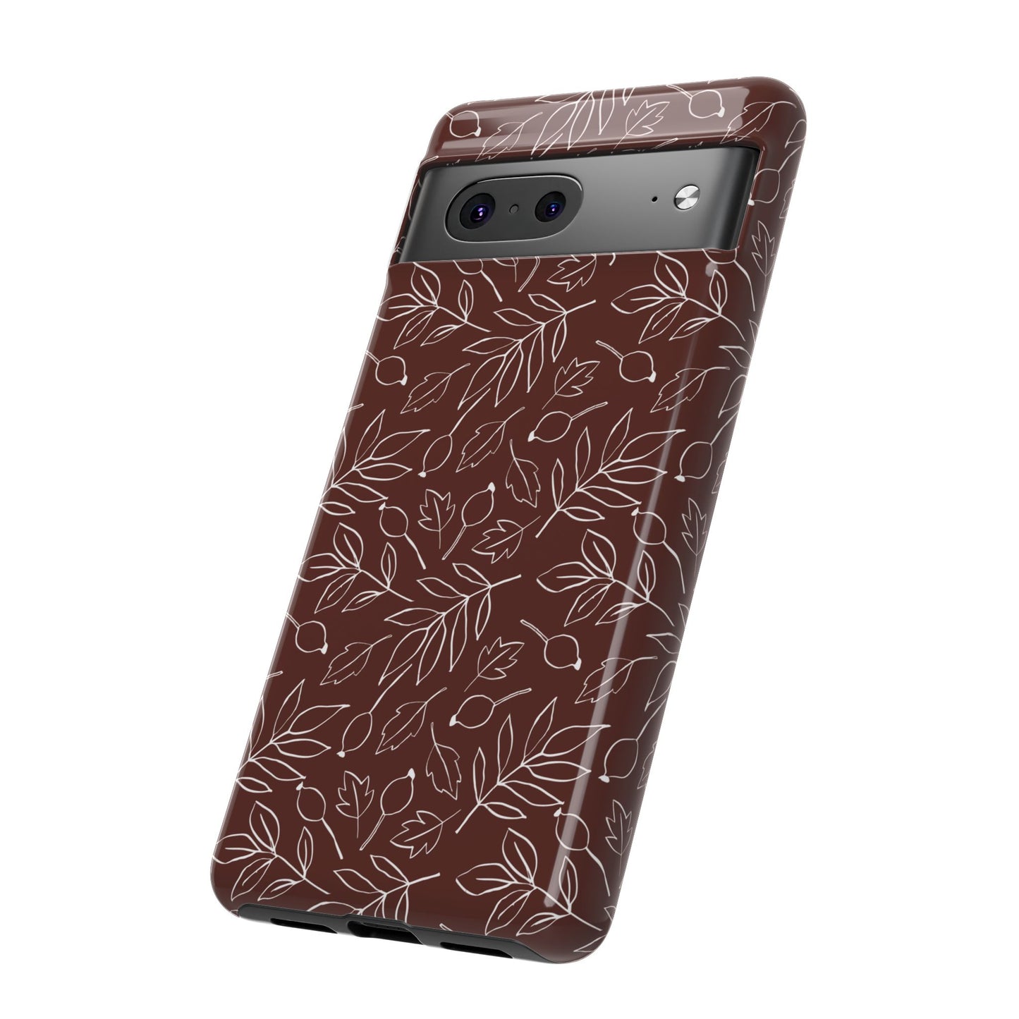 Falling Leaves in Black Coffee Google Pixel Case