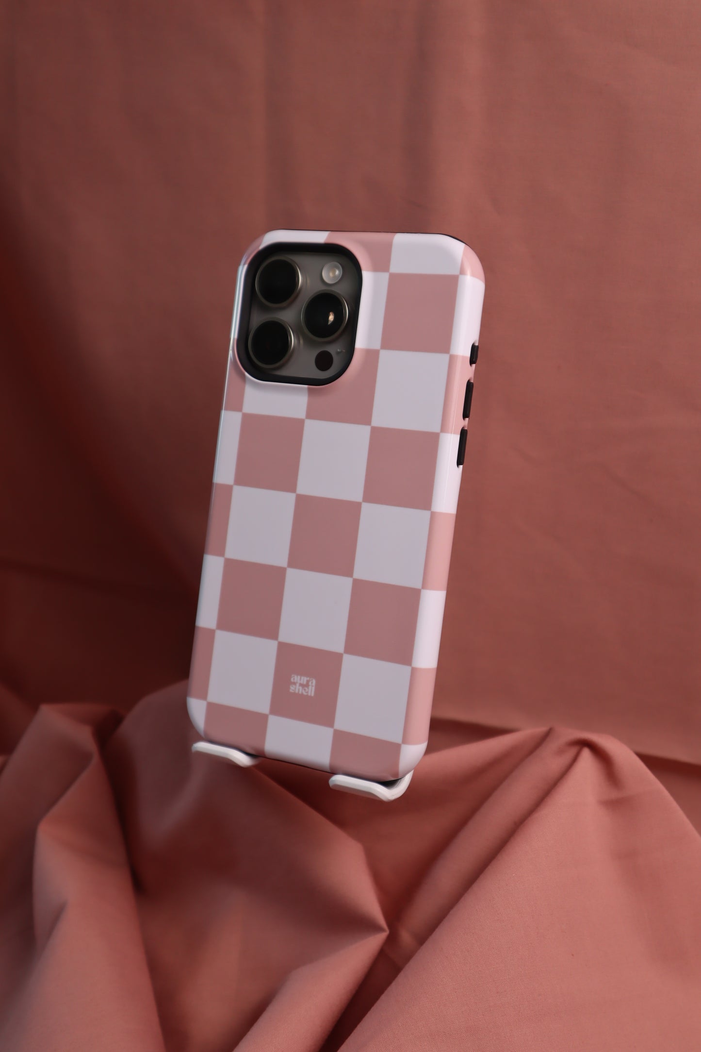 Checkers in Blush iPhone Case - Aura Shell