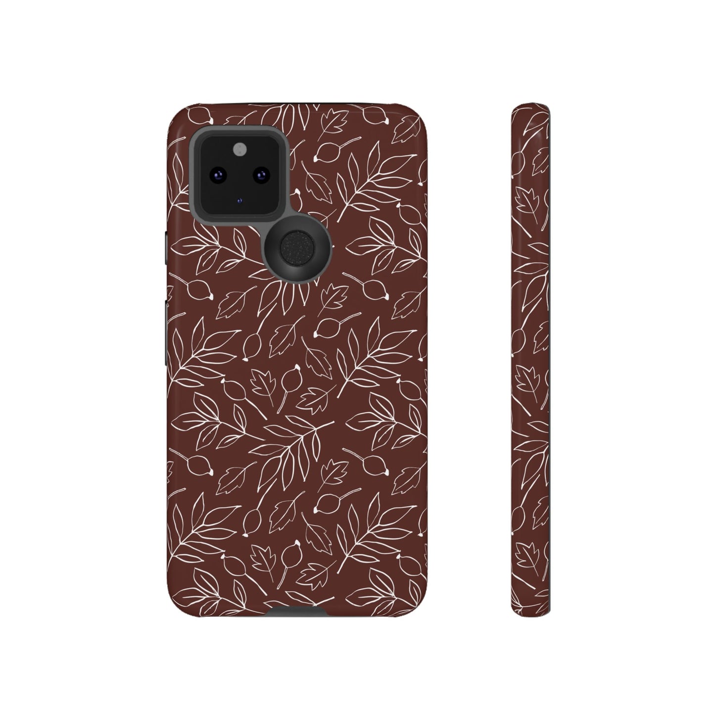 Falling Leaves in Black Coffee Google Pixel Case