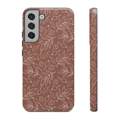 Falling Leaves in Hazelnut Mocha Samsung Galaxy Case