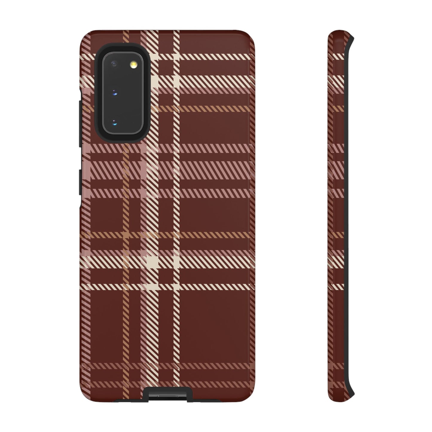 Plaid in Black Coffee Samsung Galaxy Case