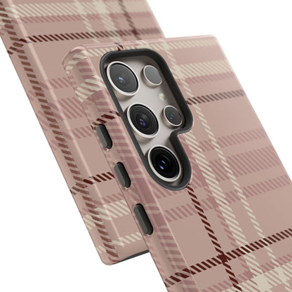 Plaid in Vanilla Iced Latte Samsung Galaxy Case