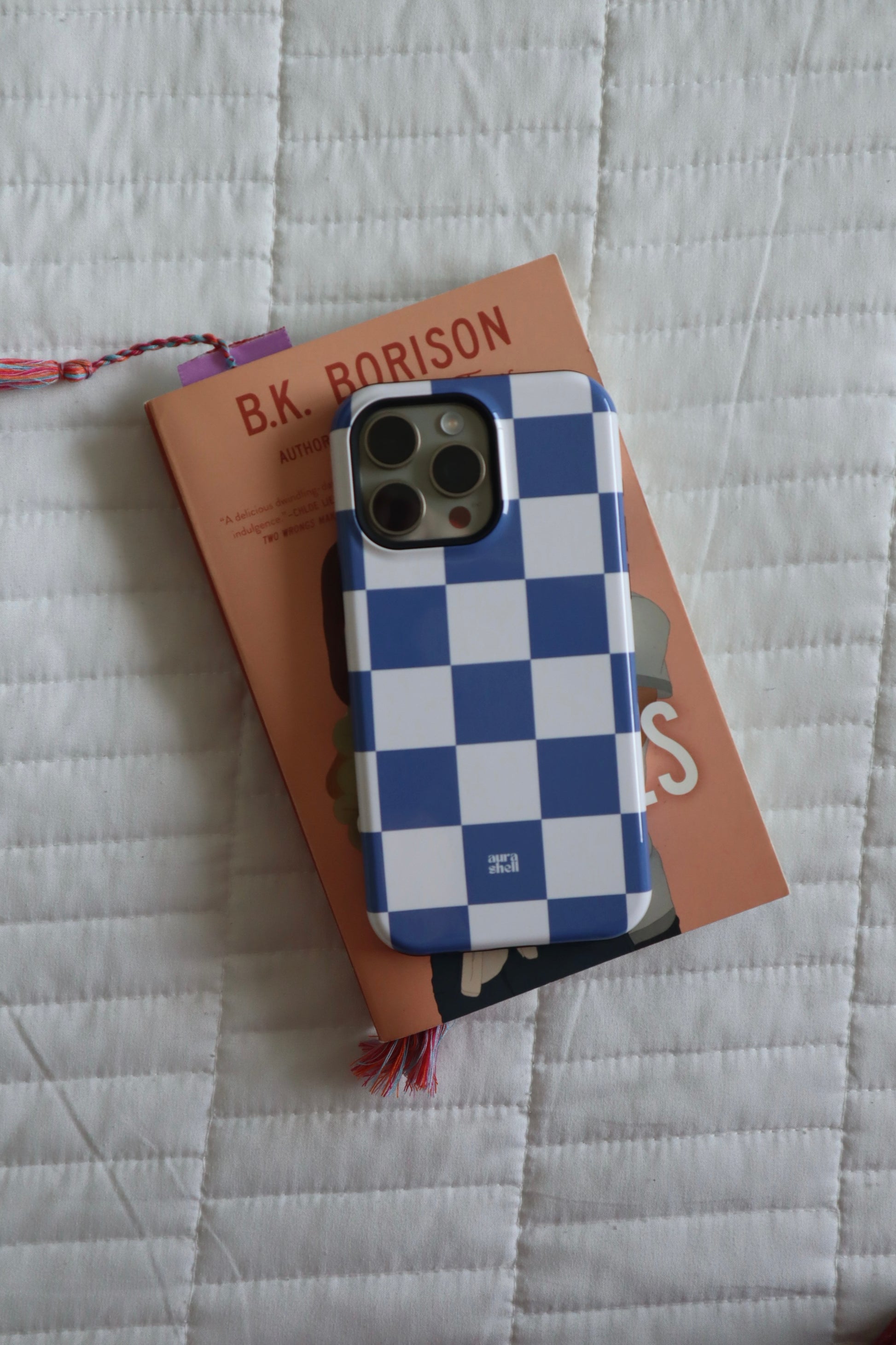 Checkers in Denim iPhone Case - Aura Shell