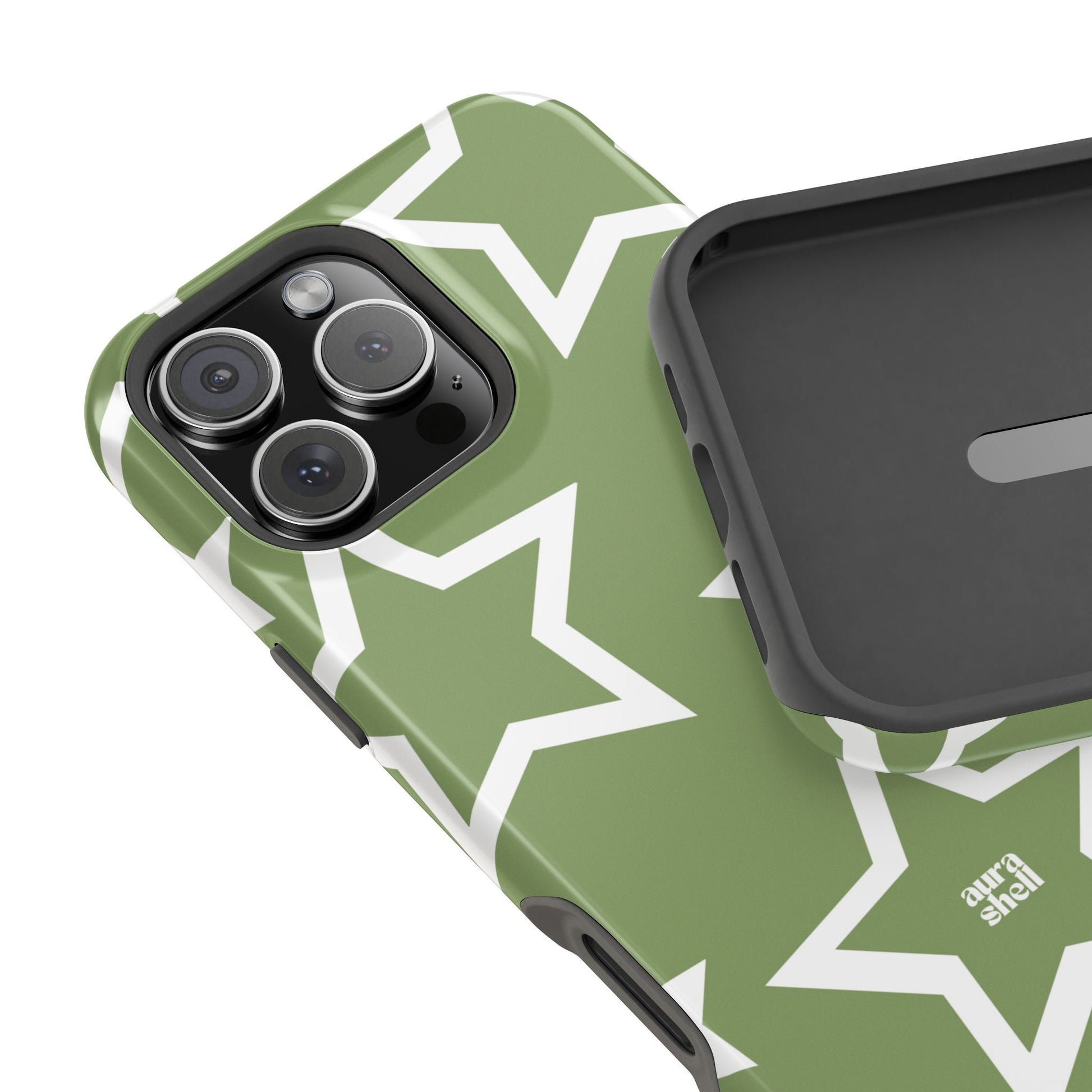 Stars in Matcha iPhone Case - Aura Shell