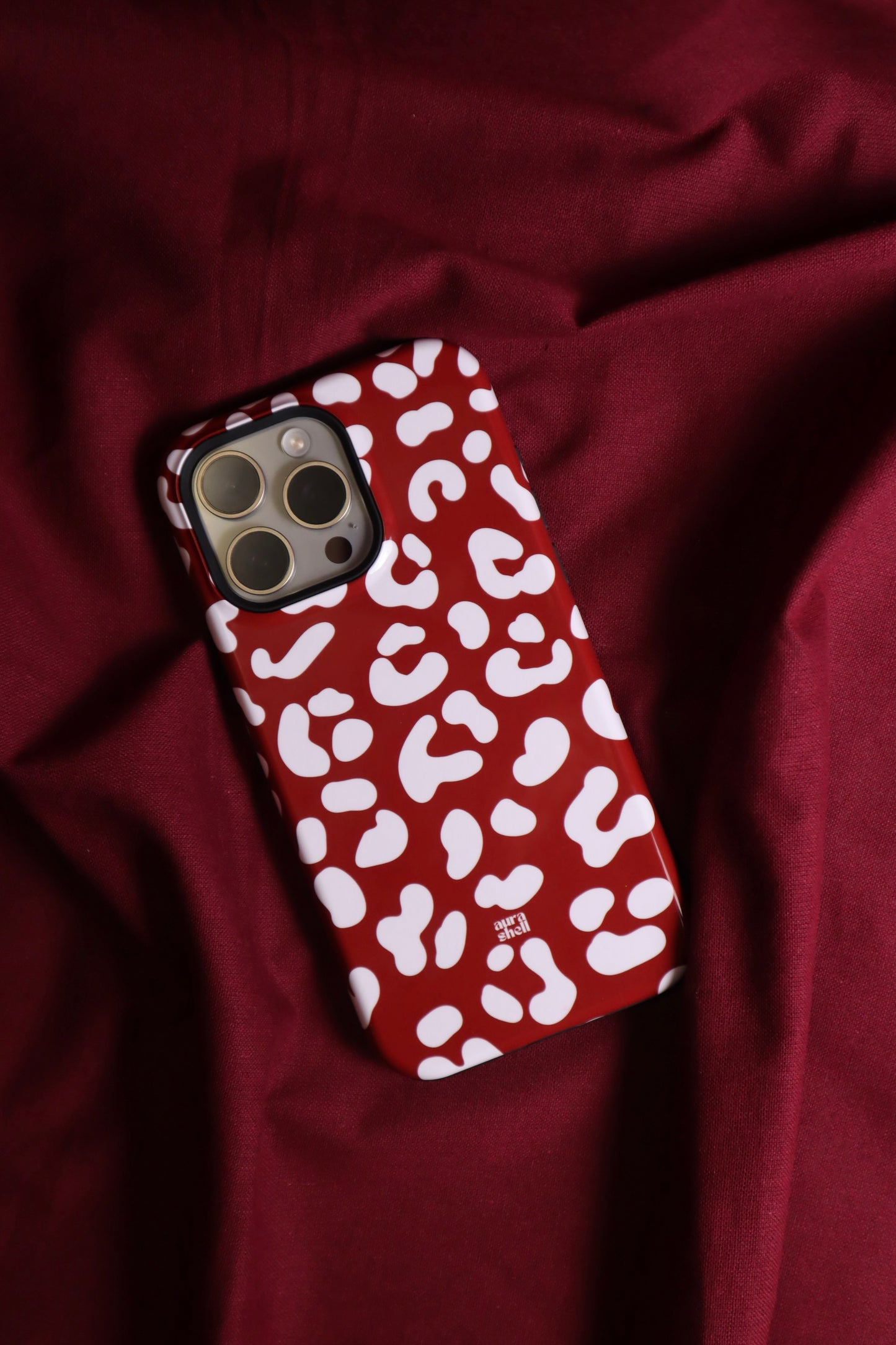 Cheetah Girl in Red Wine iPhone Case - Aura Shell