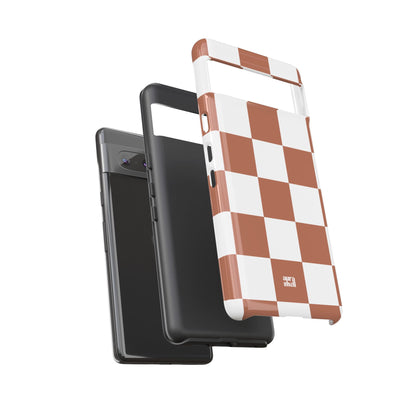 Checkers in Terracotta Google Pixel Case