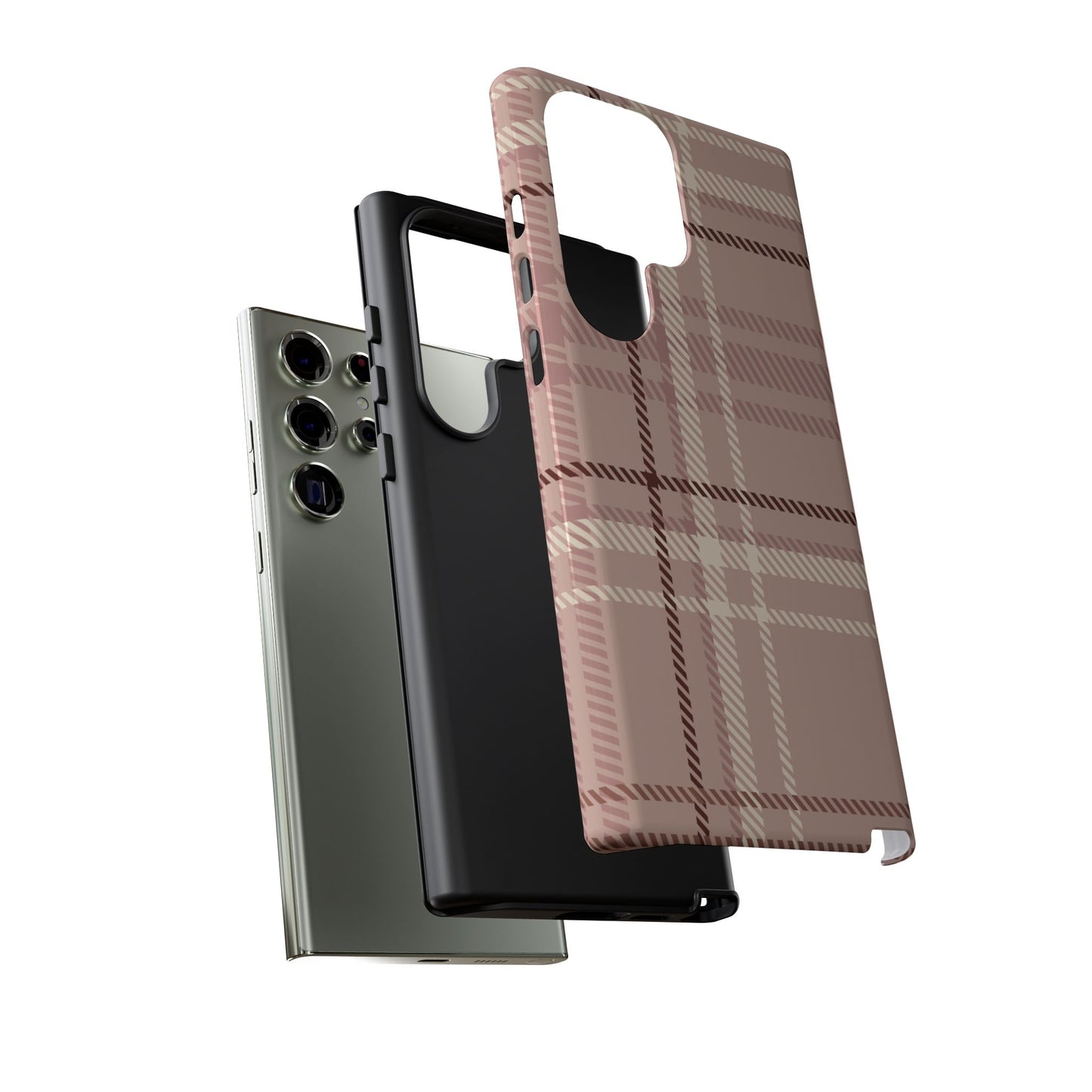 Plaid in Vanilla Iced Latte Samsung Galaxy Case