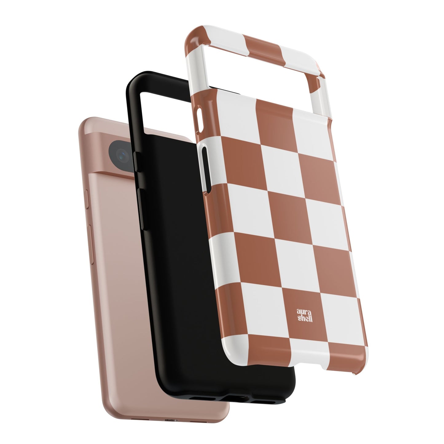 Checkers in Terracotta Google Pixel Case