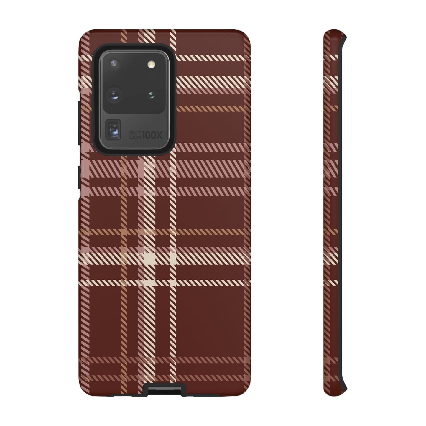 Plaid in Black Coffee Samsung Galaxy Case