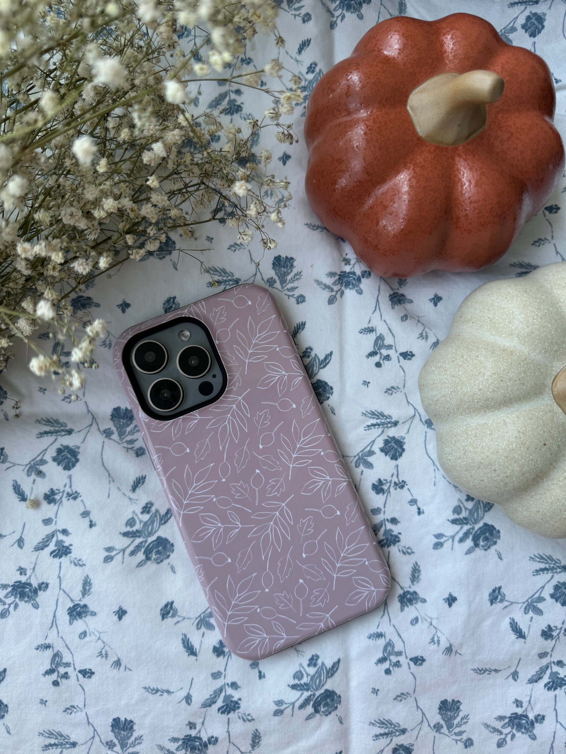 Falling Leaves in Vanilla Iced Latte iPhone Case - Aura Shell