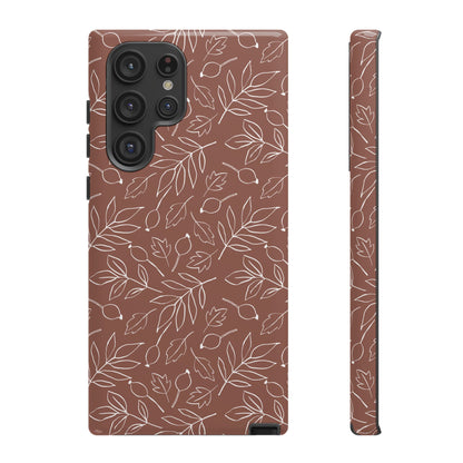 Falling Leaves in Hazelnut Mocha Samsung Galaxy Case