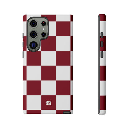 Checkers in Red Wine Samsung Galaxy Case