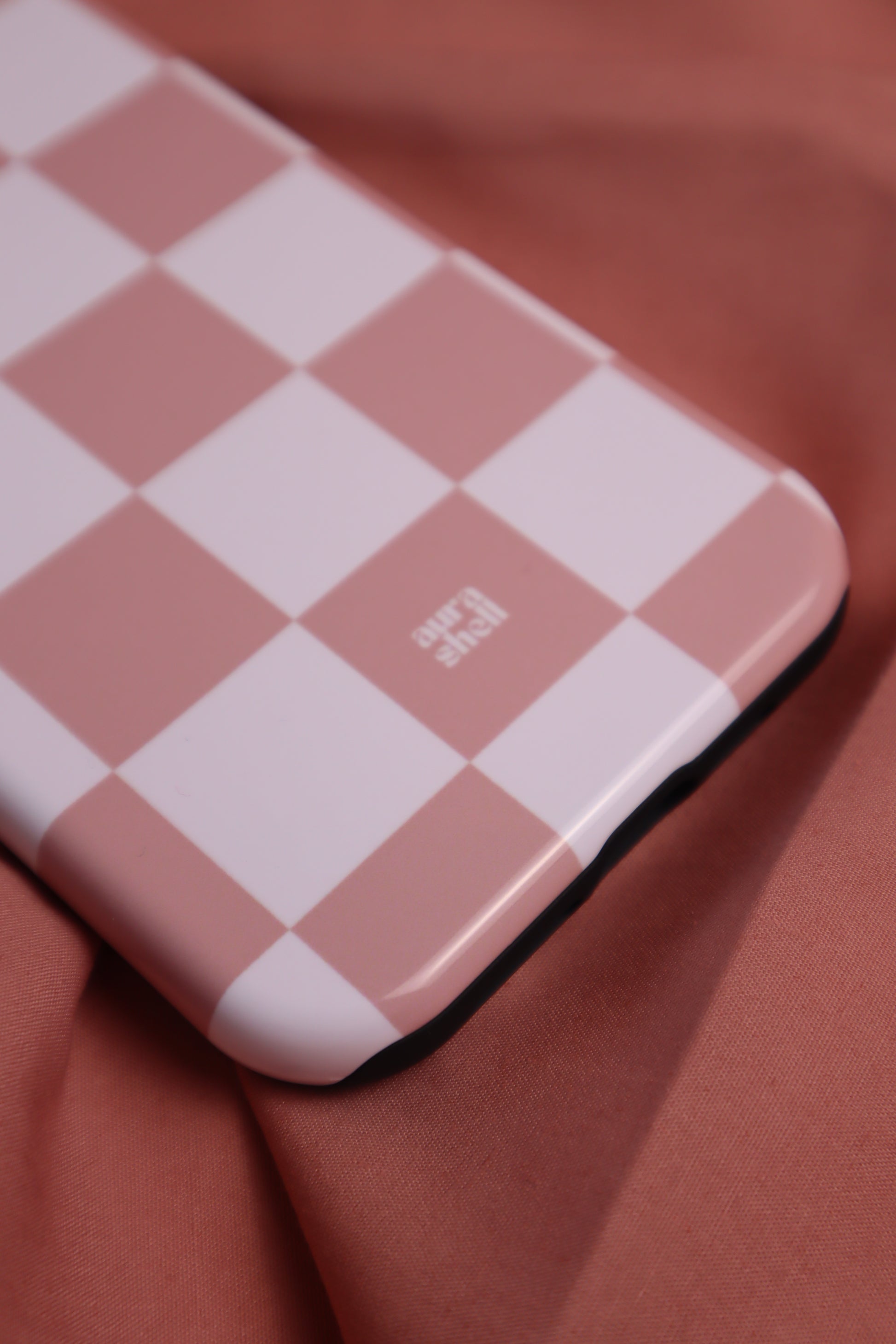 Checkers in Blush iPhone Case - Aura Shell