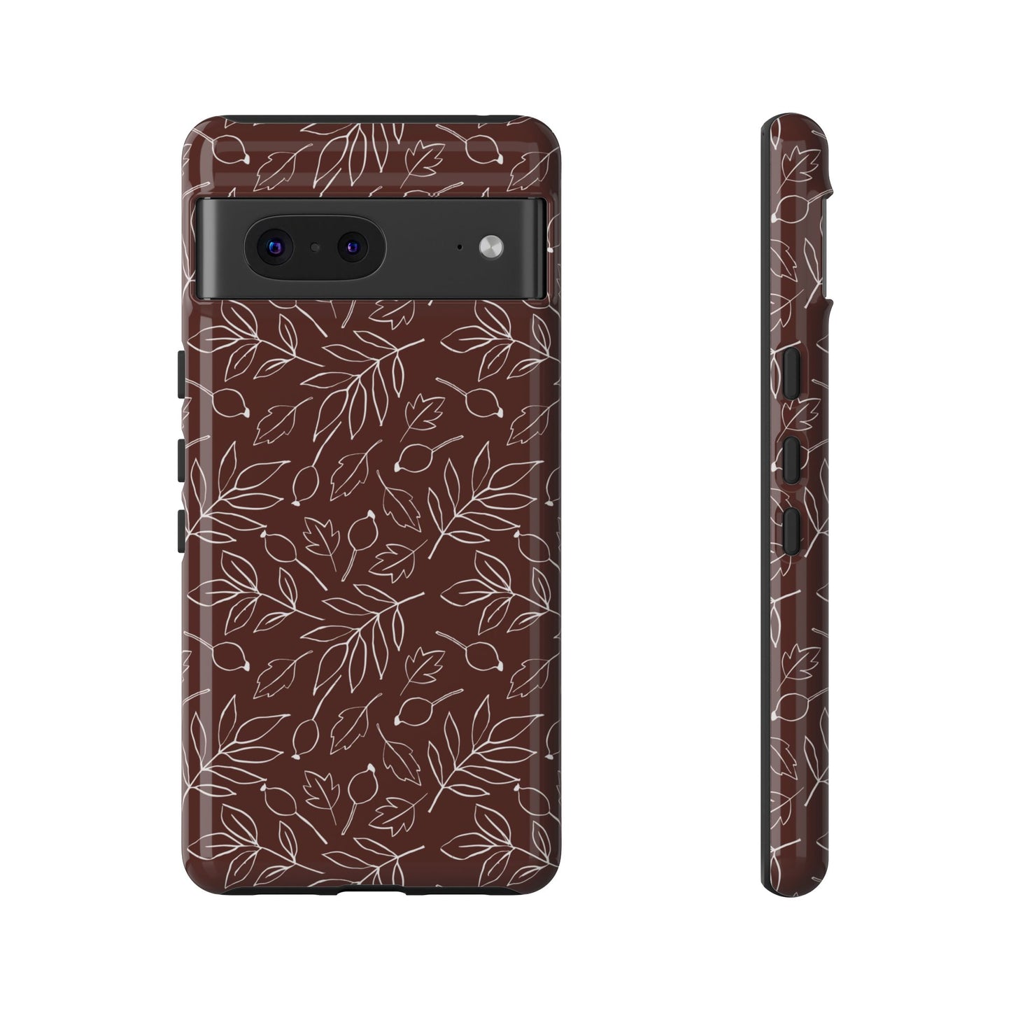 Falling Leaves in Black Coffee Google Pixel Case