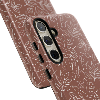 Falling Leaves in Hazelnut Mocha Samsung Galaxy Case