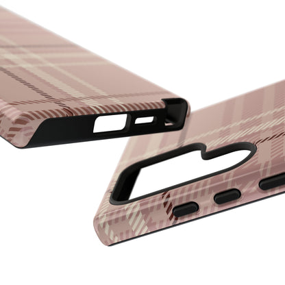 Plaid in Vanilla Iced Latte Samsung Galaxy Case