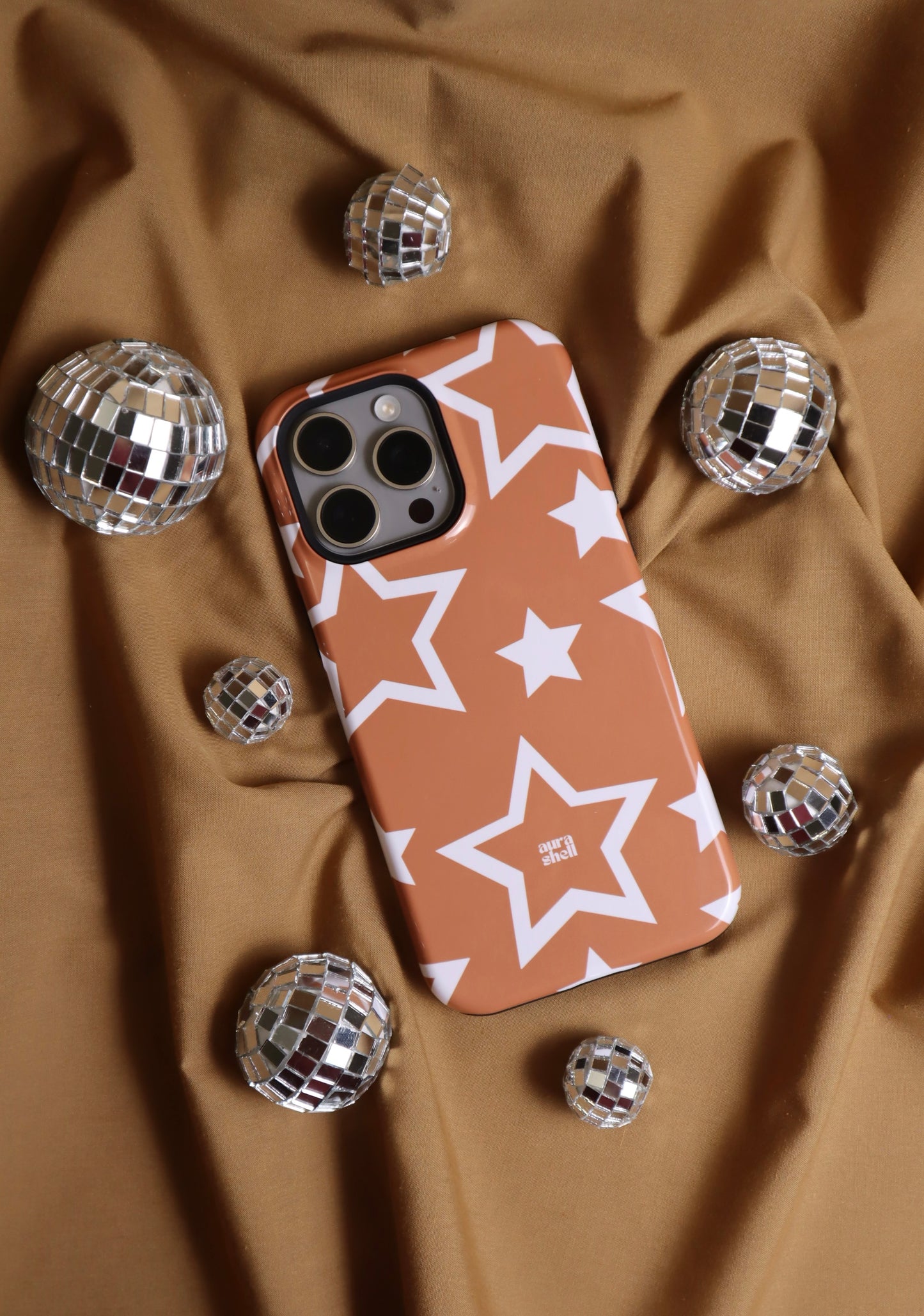 Stars in Terracotta iPhone Case - Aura Shell