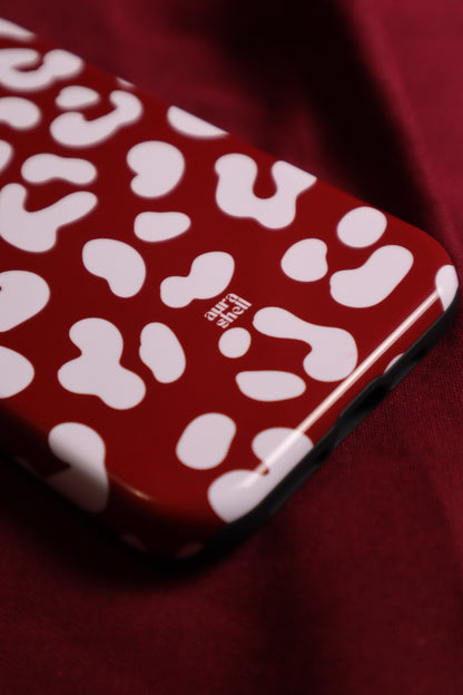 Cheetah Girl in Red Wine iPhone Case - Aura Shell