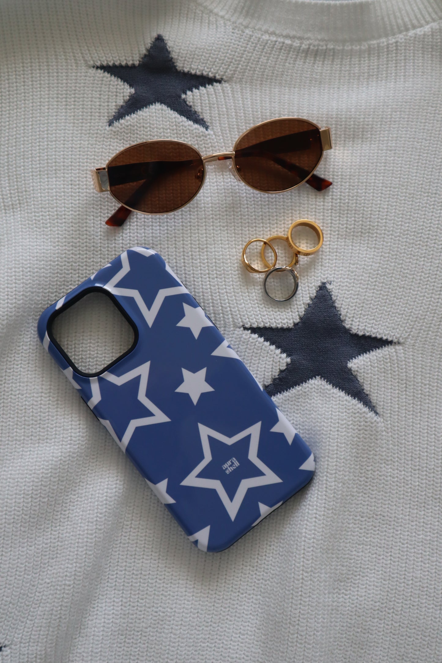 Stars in Denim iPhone Case - Aura Shell