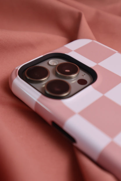 Checkers in Blush iPhone Case - Aura Shell