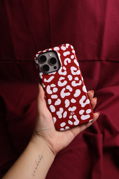 Cheetah Girl in Red Wine iPhone Case - Aura Shell