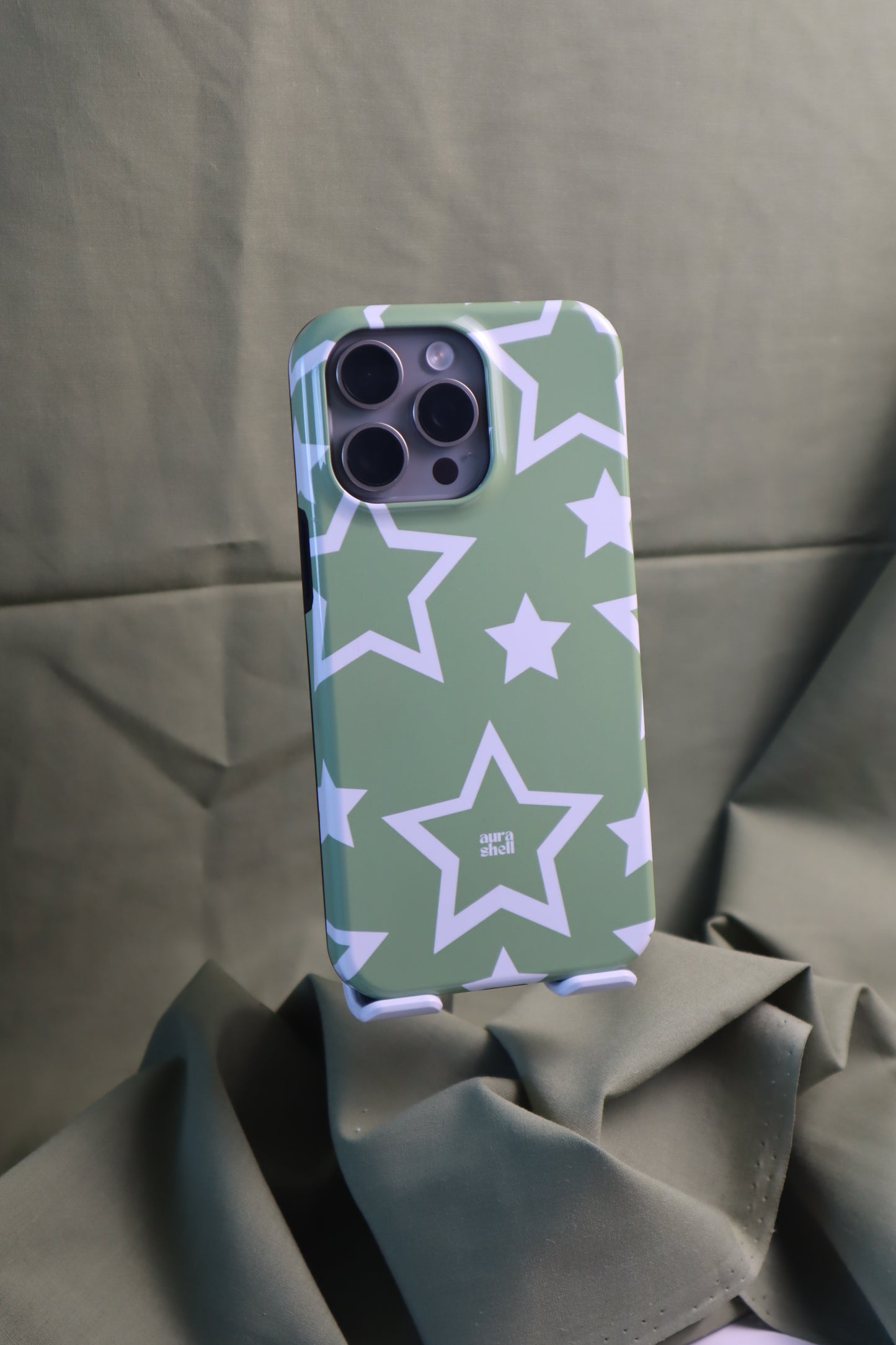 Stars in Matcha iPhone Case - Aura Shell