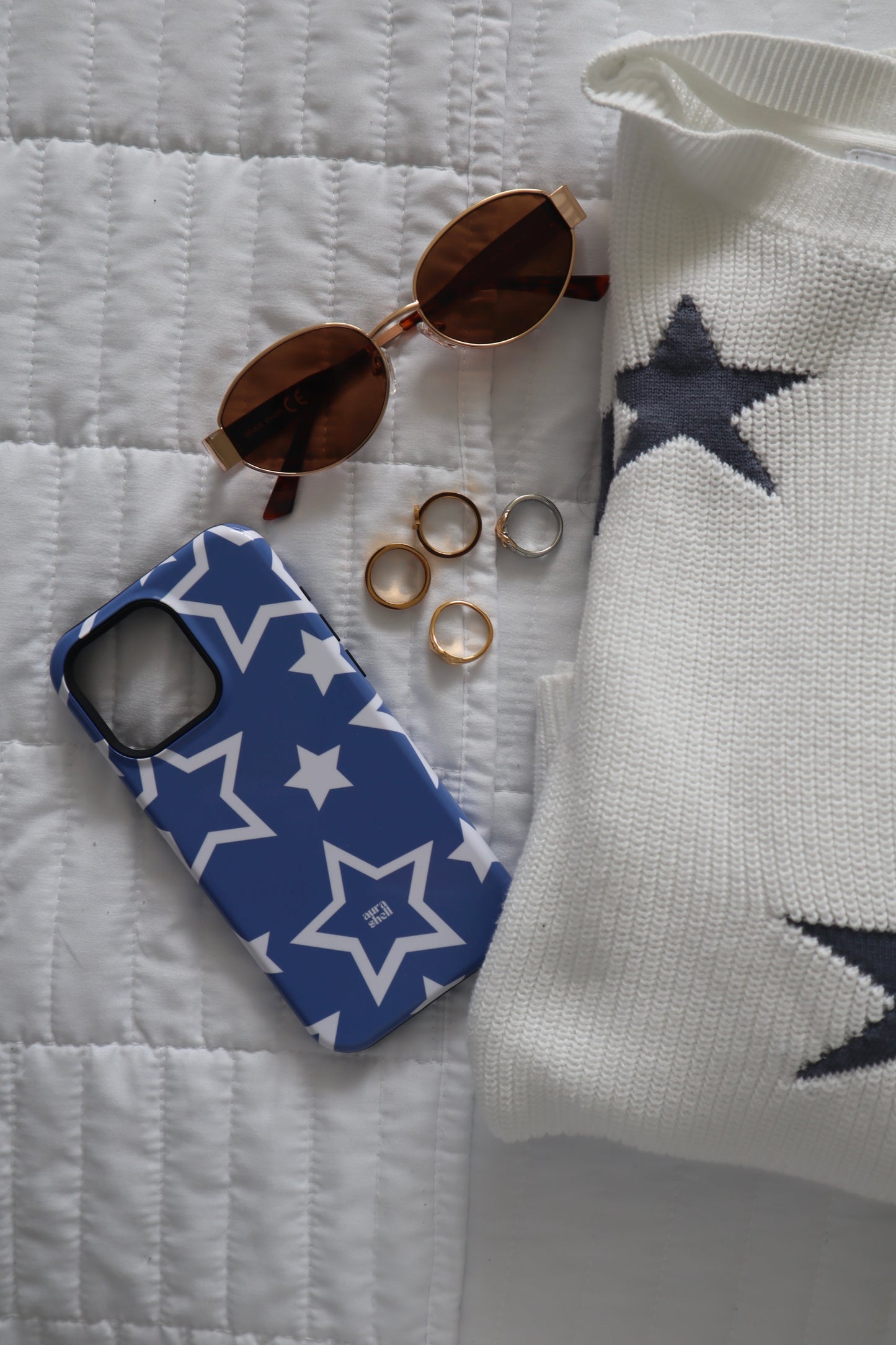 Stars in Denim iPhone Case - Aura Shell