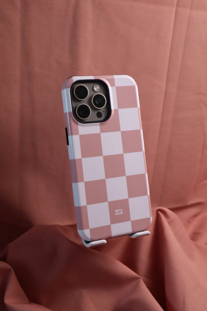 Checkers in Blush iPhone Case - Aura Shell