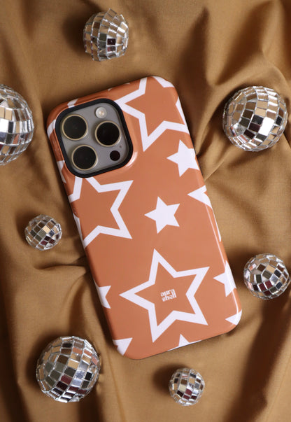 Stars in Terracotta iPhone Case - Aura Shell