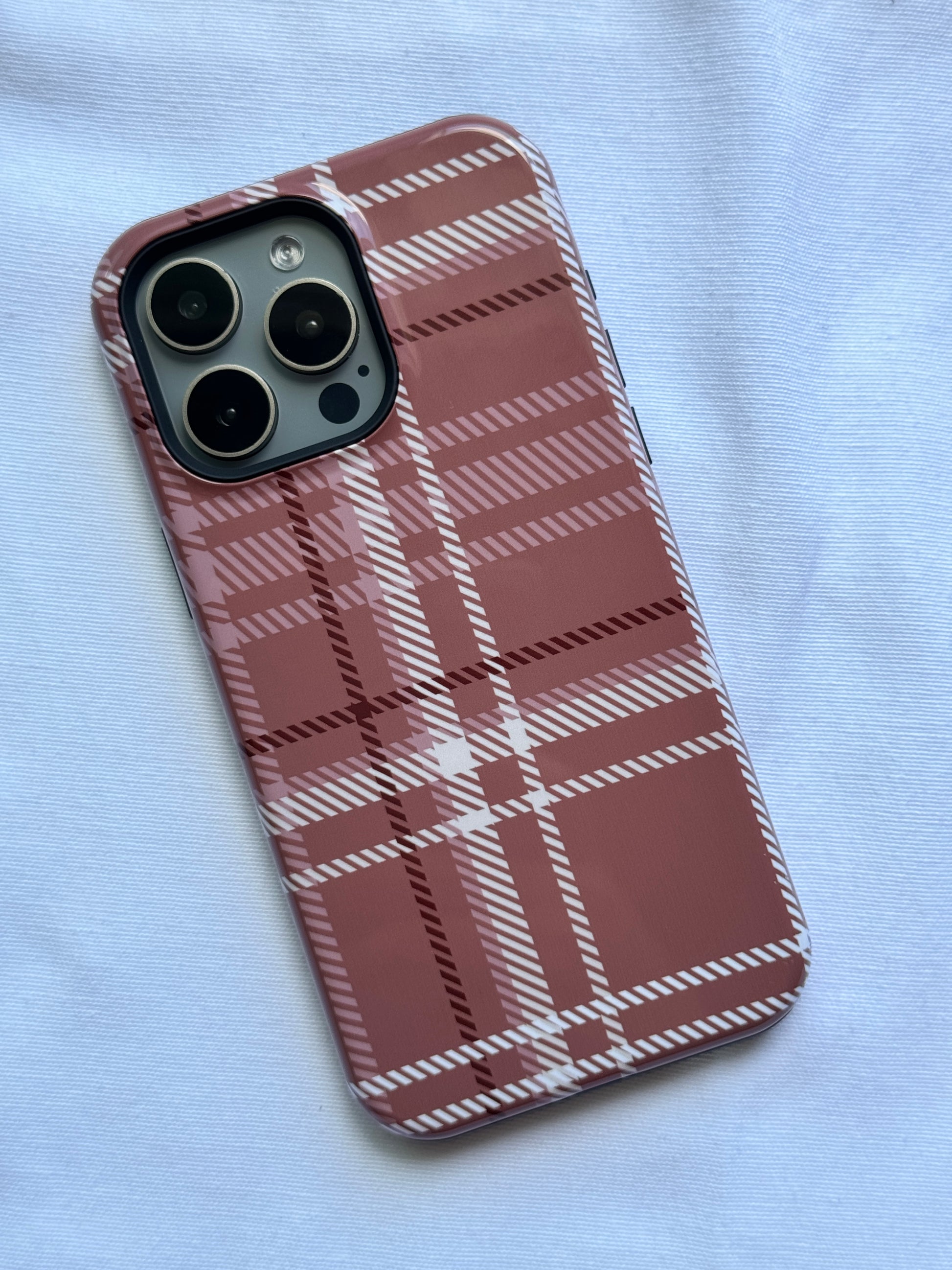 Plaid in Hazelnut Mocha iPhone Case - Aura Shell