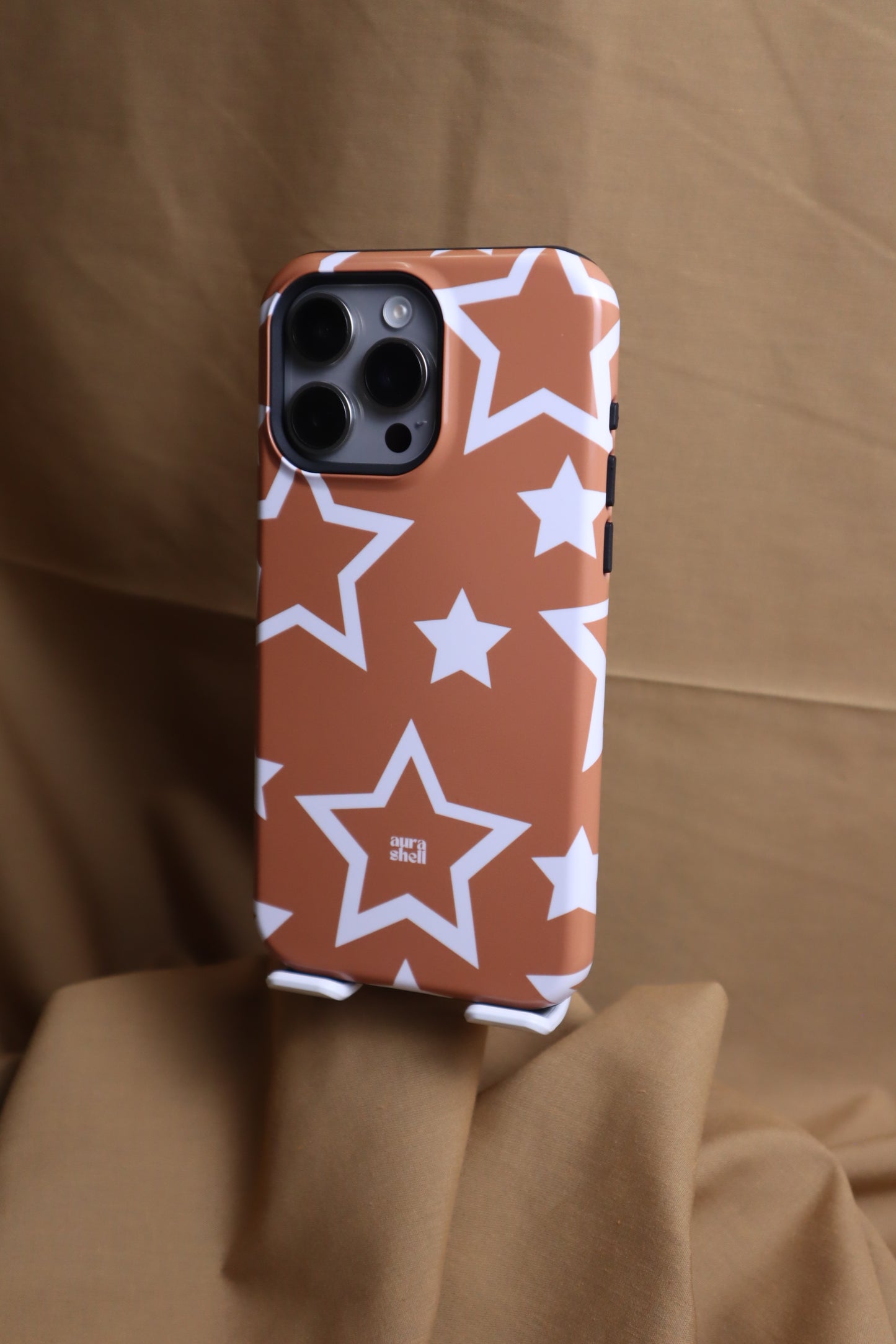 Stars in Terracotta iPhone Case - Aura Shell