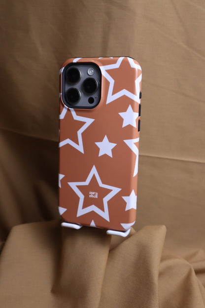 Stars in Terracotta iPhone Case - Aura Shell