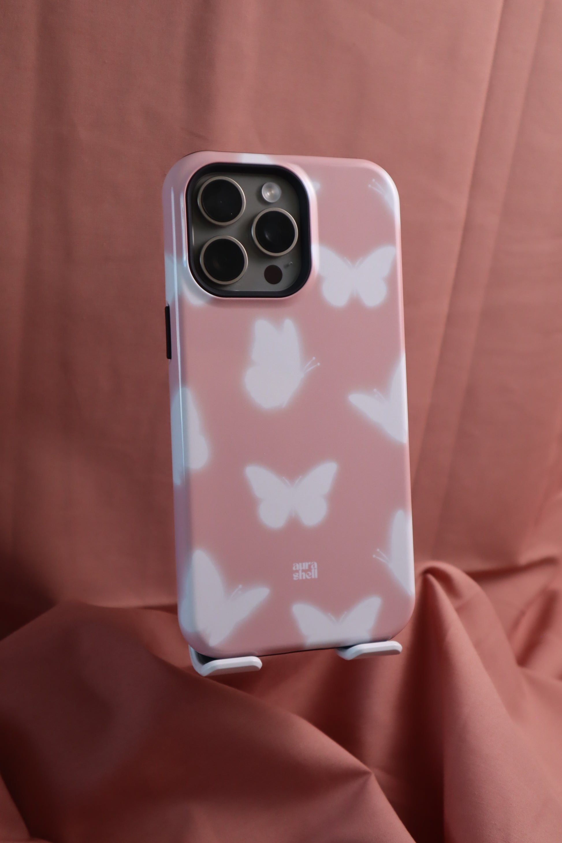 Butterflies in Blush iPhone Case - Aura Shell