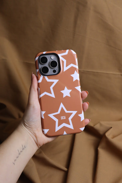 Stars in Terracotta iPhone Case - Aura Shell